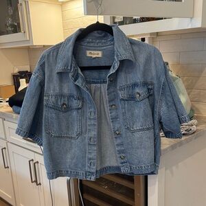 Madewell Light-Wash Cropped Denim Jacket